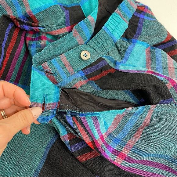 Stephanie Edwards Vintage Wool Plaid Pleated Midi Skirt - Picture 7 of 14